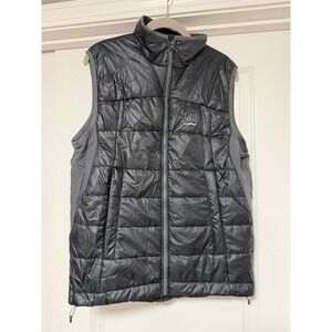 Löffler quilted puffer vest, Men's Size Small, Black/Gray